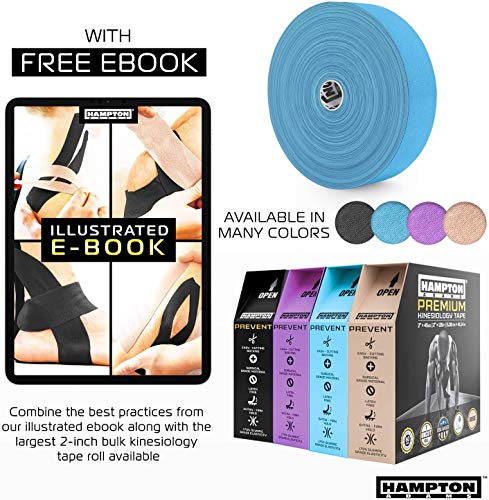 Image of Hampton Adams | As Seen on Shark Tank | Elastic Kinesiology Tape (Bulk Roll) | 135ft Uncut | Supports & Protects Muscle Wrist Knee Shoulder Back Plantar Fasciitis | Waterproof Hypoallergenic (Beige)