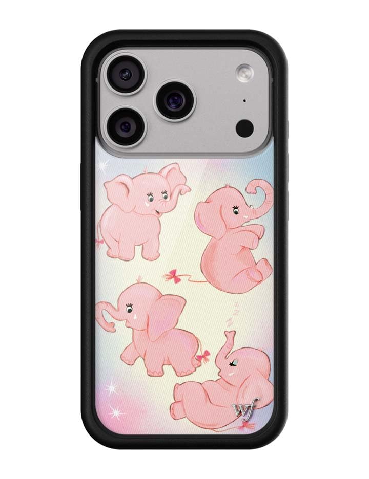 Image of Wildflower Cases - iPhone 17 Pro Compatible - Pink Elephants
