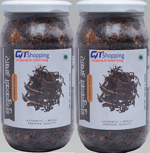 Snow Hill Gundruk Achar 160g X 2 Jars | Traditional Nepali Fermented Mustard Leaf Pickle | Spicy Sour & Tangy | Probiotic Rich | Authentic Nepalese Homemade Style | Natural Ingredients