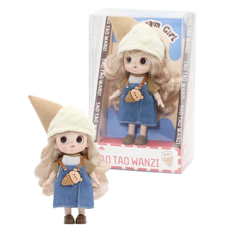 Amazon | MOMOAO 人形 手作り人形 14cm ミニ ドール お人形 おままごと