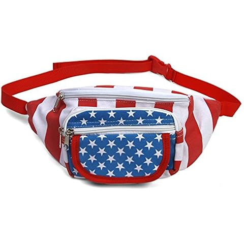 GT Collection USA Flag Patriotic Adjustable Fanny Pack Cover
