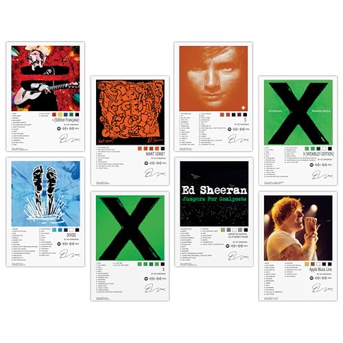 Image of Wonder Hub Wall Posters 8x12 inch (A4 Size) Included Self Adhesive on Back Wall Decor Posters Wall Art For Bedroom, Living room, Office, Dining Room (Ed Sheeran)
