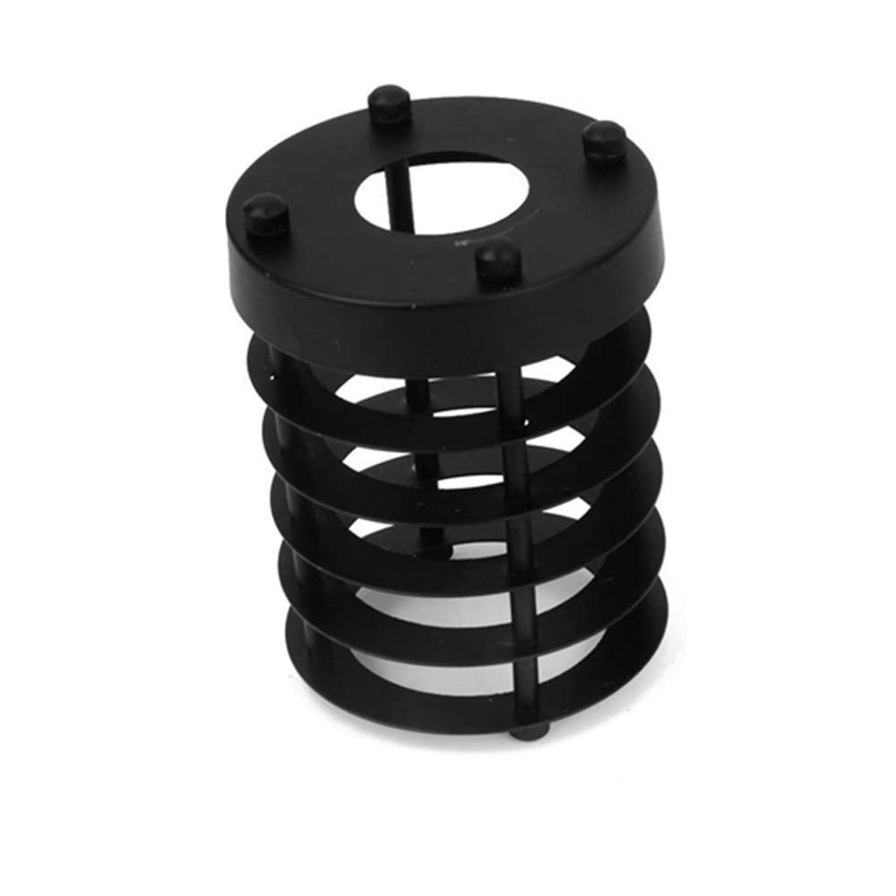 EFINEHOME Replacement Lofe Minimalist Art Industrial Vintage Style Black Hanging Pendant Light Fixture Metal Wire Cage Lamp Guard Cylinder Lampshades Ceiling Fan Light Bulb Covers (1, Black)