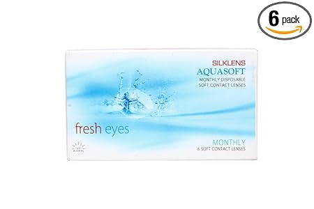 Aquasoft Silklens Fresheyes Contact Lens - 6 Pieces (-10), Clear