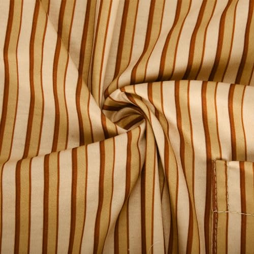 Women's Wide Leg Lounge Pants Striped High Waisted Beach Pants Casual Drawstring Y2K Capri Trouser with Pocket4