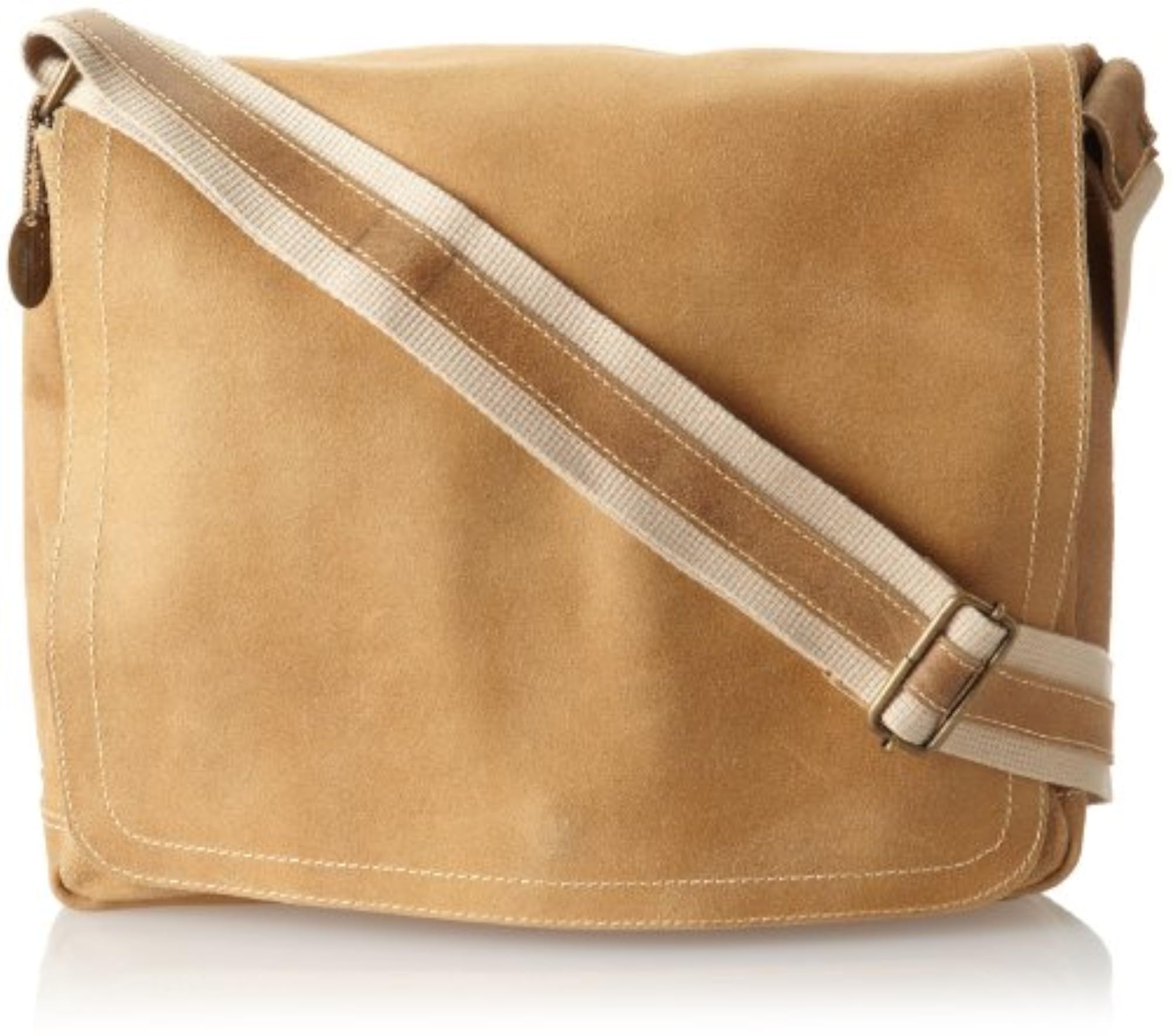 . Full Flap Messenger Distressed, Tan, One Size