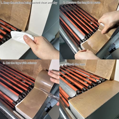 Image of Teflon Glass Cloth Tape,1''x 33ft x 0.18mm,PTFE Coated Fiberglass Adhesive Tape,High Temperature PTFE Tape for Vacuum Sealer Machine,Hand Impulse Sealers Insulation,Low Friction Tape,Squeak Resistant