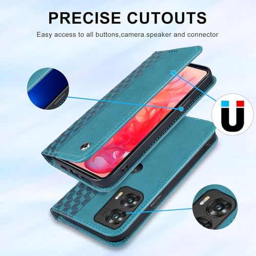 Image of Wallet Case for Motorola Moto G Stylus 5G 2024 6.7 inch - PU Leather Flip Cover with Card Holder Slots, Strong Magnetic Folio Phone Case, Green