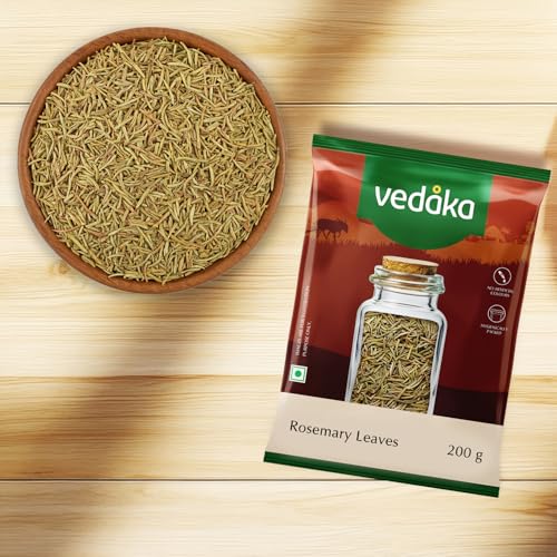 Image of Amazon Brand - Vedaka Dried Rosemary Leaves | 200 g | Provides a Profusion in Taste and Aroma| No Artificial Colours & Preservatives