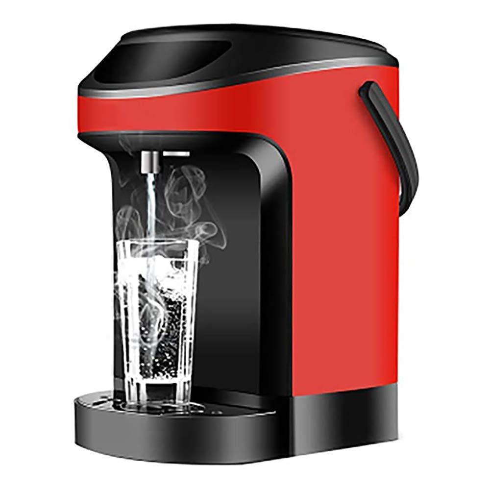 Distributeur d'eau chaude instantané 2,5 L 2200 W Distributeur d'eau chaude automatique électrique de bureau Faire bouillir l'eau en 5 secondes Convient pour la maison et le bureau, Red