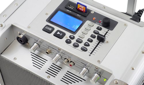 Pyle White 400 Watt Outdoor Portable Wireless Pa Loud Speaker System With Rechargeable Battery, Auxiliary Rca Jack For Ipod, Microphone Jack, Usb / Sd Reader, Wheels Gain And Dj Controls - Pcmx265W #TOP3