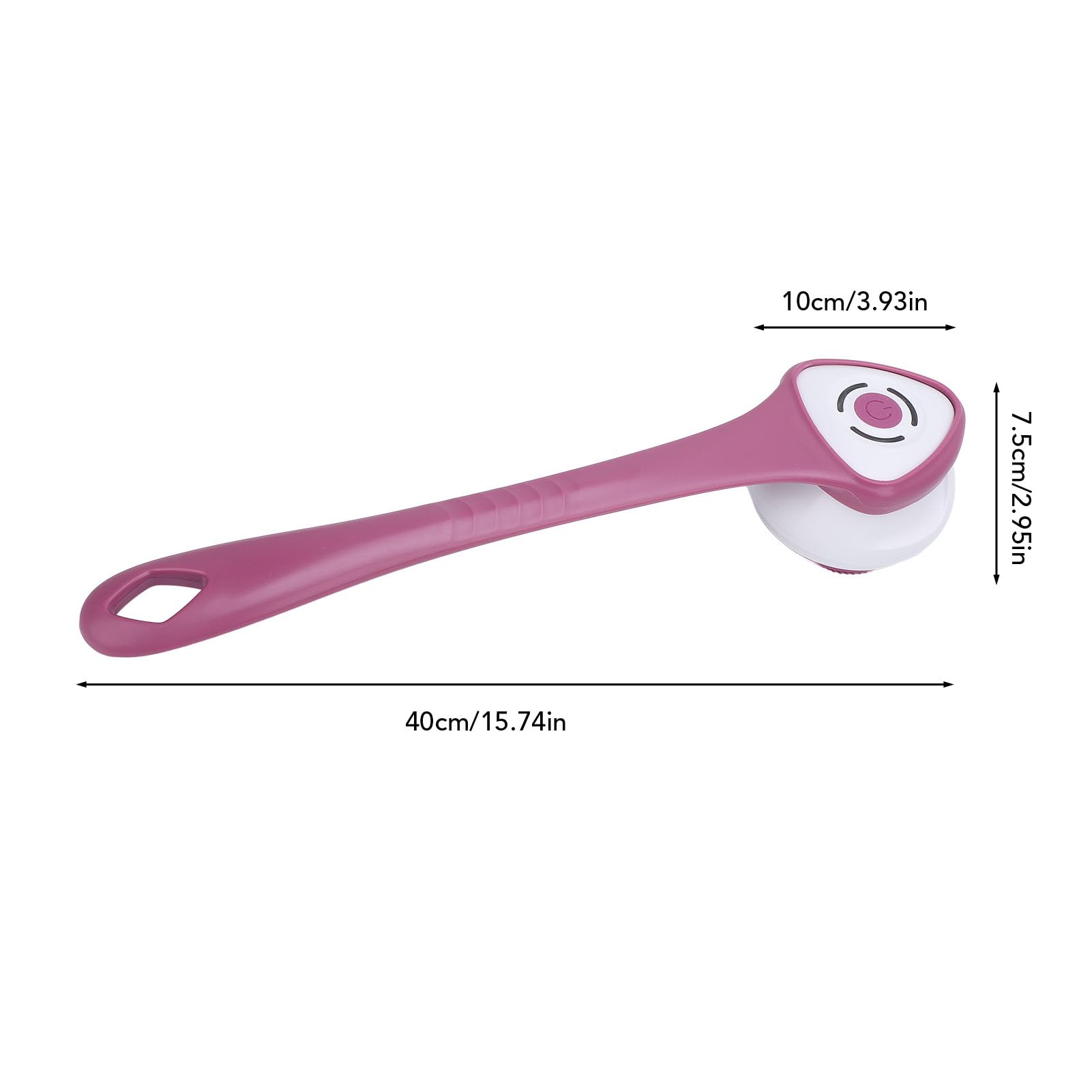Spazzola elettrica per il corpo Spazzola per doccia multifunzionale con manico lungo Scrubber elettrico per doccia resistente all'acqua con 5 testine per uomini e donne (Viola)