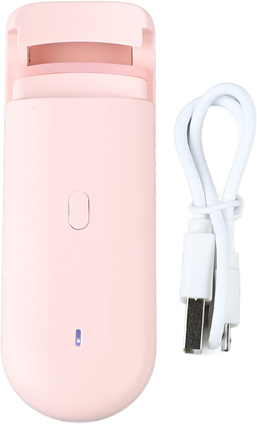 Elektrische Lash Curler, Energiebesparende Groothoek Ontwerp Draagbare Roze Langdurige Verwarmde Lash Curler Siliconen voor Make-up voor Vrouwen