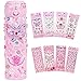 FORMIZON Gourde Enfant avec Autocollants, Jeu Bricolage Gourde Loisir Créatif Enfant Fille, Rose Bouteille D'eau avec Autocollants en Strass Scintillants, Kit D'artisanat pour Cadeau Fille(Rose clair)