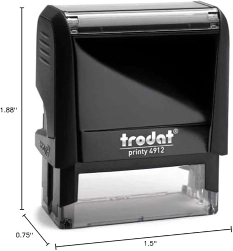 Miniatura 2 de Sello de goma de 3 líneas de diseño de dirección de devolución de boda - 4912 - 34" x 1-78"