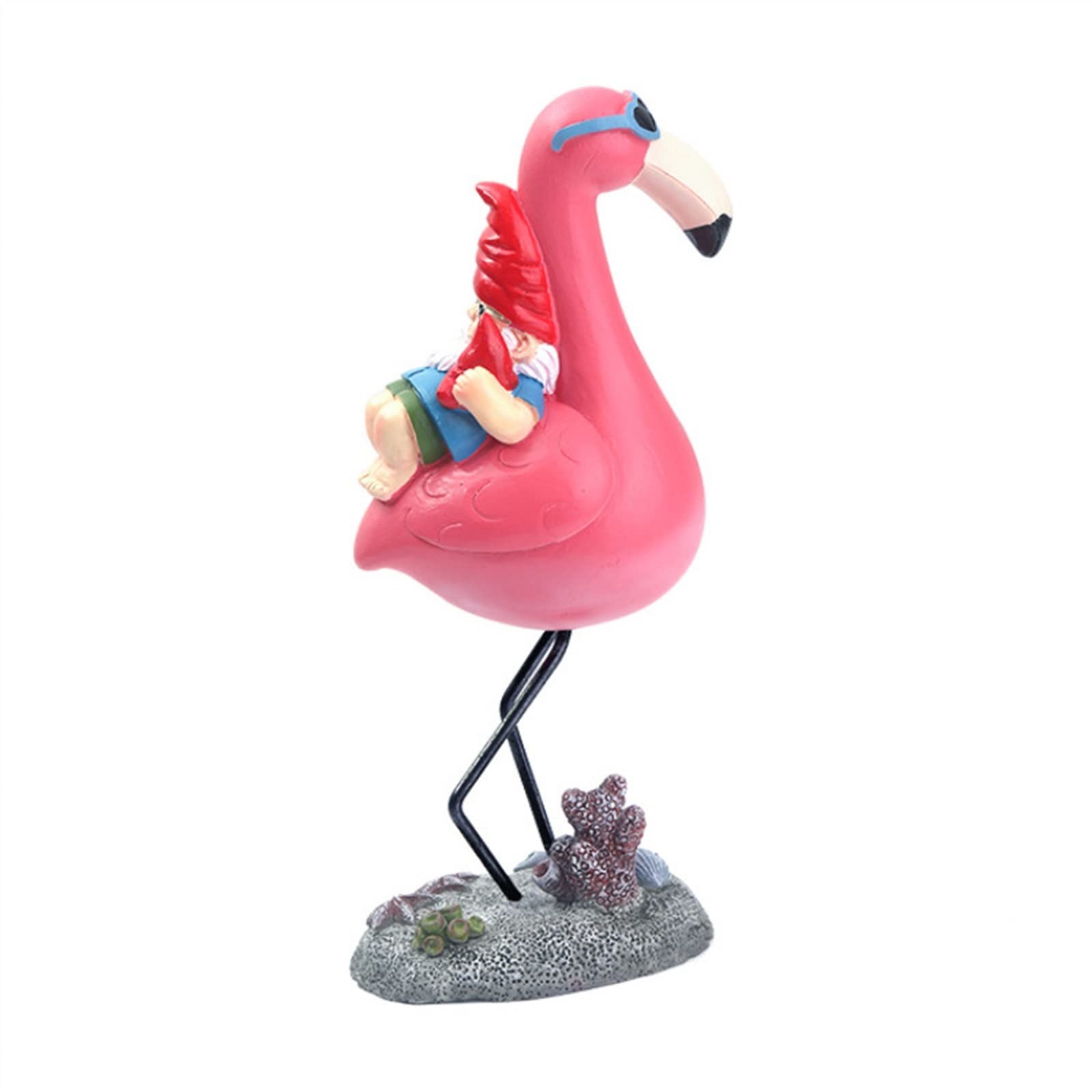 dekoracja do domu Flamingo powrót karzeł ozdoba z żywicy strona główna salon ogród statua zwierząt rzeźba prezent figurka dekoracyjna