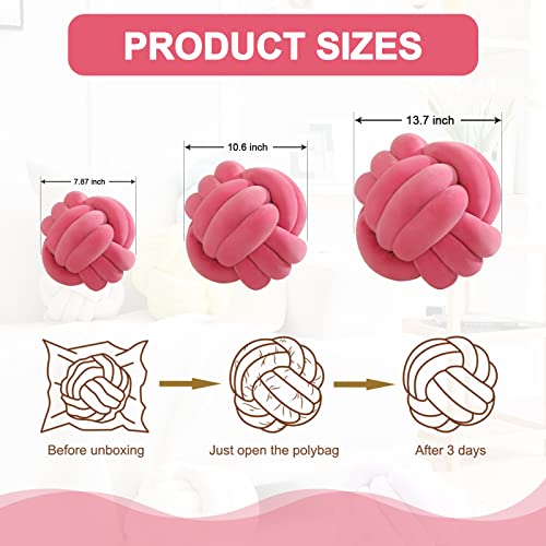 Zakun Knot Pillow Ball, Soft Round Throw Pillow Cushion Home Decorative Ball Pillows, Handmade Plush Throw Knotted Pillow For Home Décor Children Play Knot Ball #TOP1