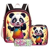 Kit Mochila Escolar Infantil Reforçada e Grande Menina Volta as Aulas 3 Peças Premium