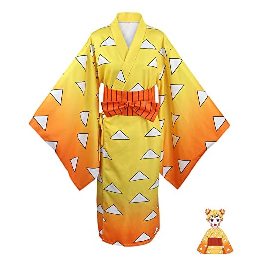 SOOYOOYOO Agatsuma Zenitsu Cosplay Rendimiento Traje Impreso Digital Telas Cómodas Traje Fantasía Regalo Para Fanáticos Unisexo