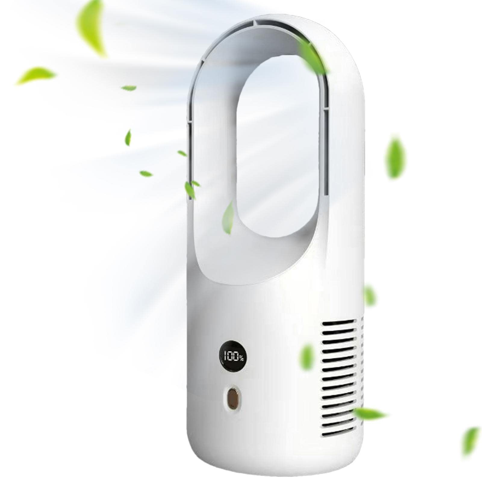 Youding Desk Fans Small Quiet - Quite Leafless Handheld Fan | 6-Speed Hand Held Fan with USB Rechargeable, Desk Table Fan, Small Fan for Women Girls Kids