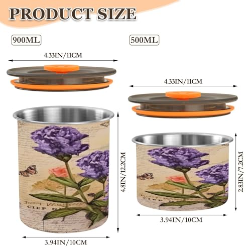 ATTX Tupper de Acero Inoxidable 500ml con Tapa Hermética miniatura 2