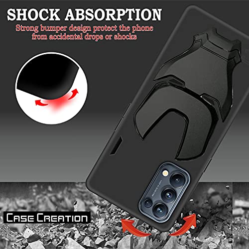 Image of COVERLY Official 3D Touch Feel Trending Real Hero Avengers Logo Mask Soft Rugged Grip TPU Iron Man Super Power Cartoon Movie Silicone Matte Strong Back Cover for Oppo Reno 5 Pro (6.3 inch) - Black