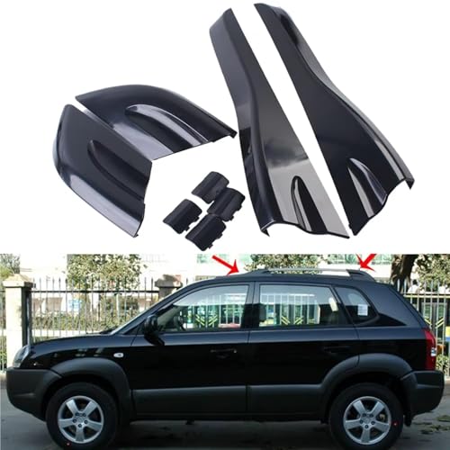 Housse de barres de toit compatible Tucson 2004 cache noir protection extrémité auto
