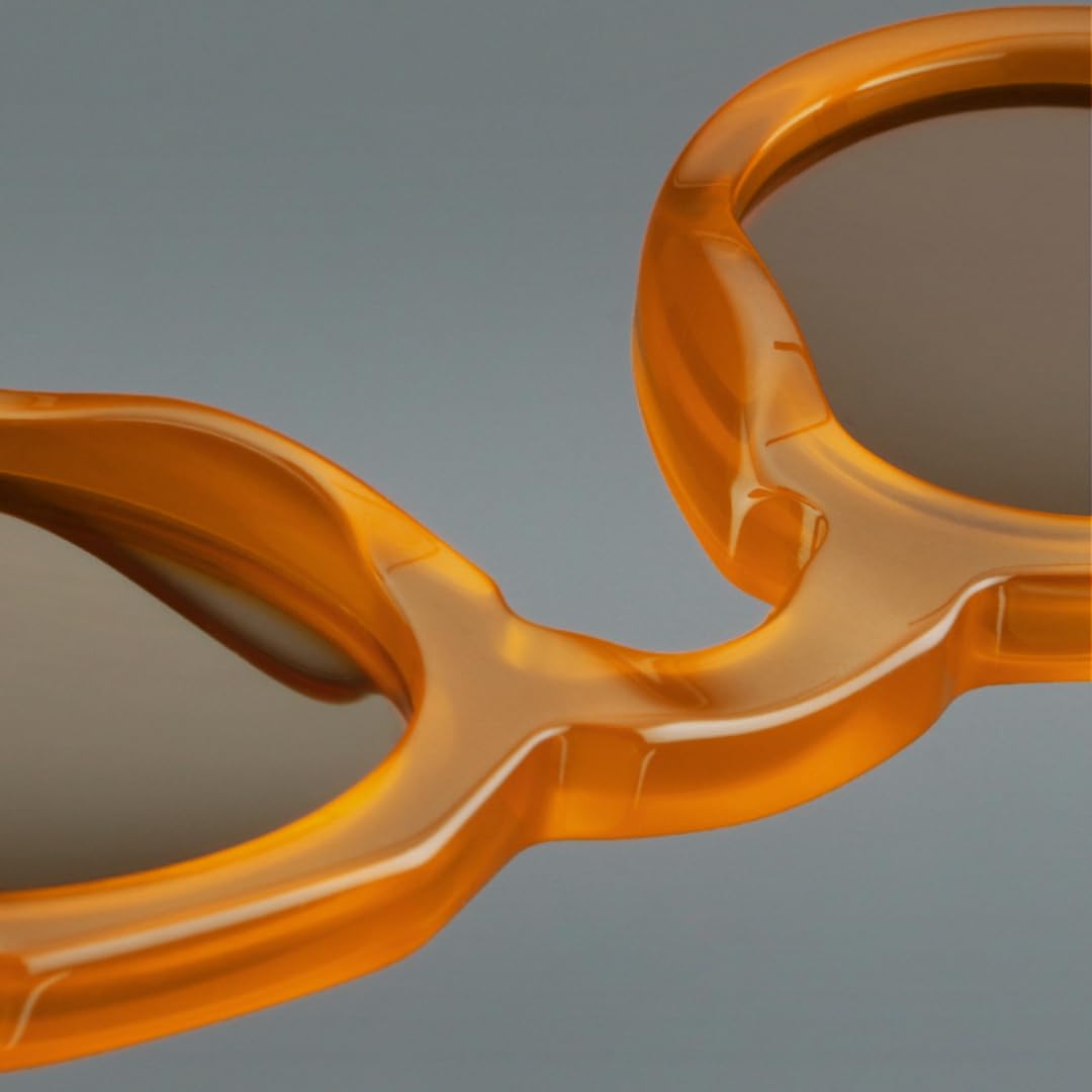 Occhiali da sole rotondi polarizzati in acetato con montatura piccola e protezione UV400 per attività all'aperto.