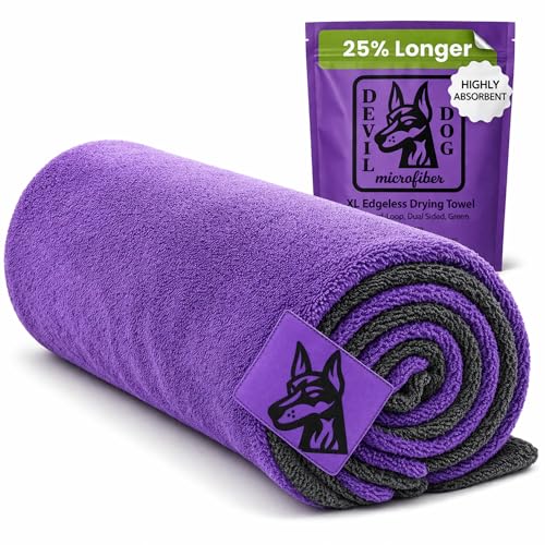 Image of XL Car Drying Towel for Trucks - 1200 GSM Twisted Loop Microfiber, 24 inch x 45 inch Edgeless, Scratch-Free