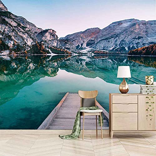 Canevas papier peint 3D paysage lac vert décoration murale haut de gamme - 2