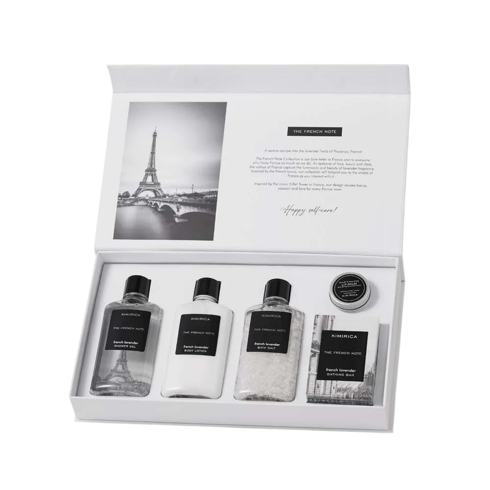 Kimirica The french Note Luxuriously Crafted Gift Set For Women and Men | Pampering Kit for Birthday's & All Special Occasions | Majestic fragrance of French Lavender | 5 Piece Gift Set | 100% Vegan-image-17