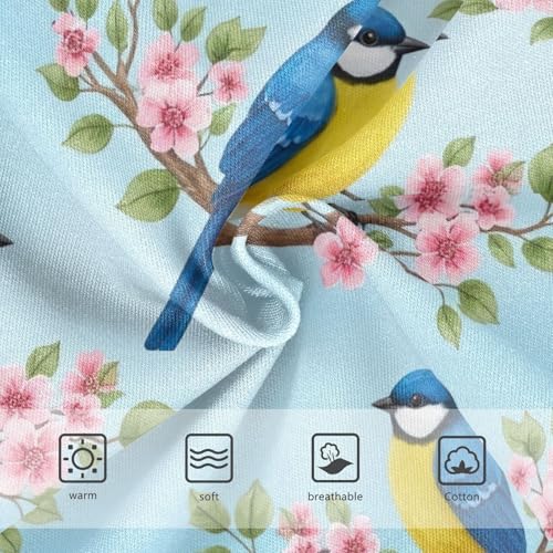 Underwear Girls, Blue Yellow Birds Toddler Panties, Girls Underwear Cotton, 2T–8 Years3