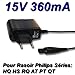 TOP CHARGEUR * Adaptador Alimentación Cargador Corriente 15V Reemplazo Recambio Afeitadora Philips Series 5000 7000 3000 9000 PT860/1 HQ8 HQ9 HQ8505 Cool Skin, Sensotec, Quadra
