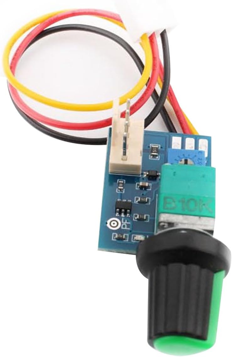 PWM Fan Speed Controller with Plastic Screw Cap, 3 Pin Ports, for CPU Chassis Cooling Fan
