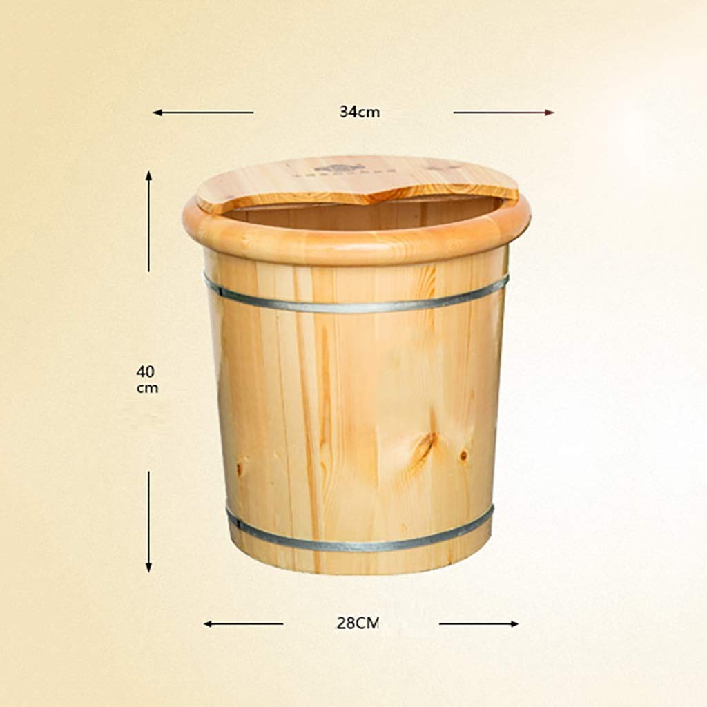 Barile per Piedi,Secchio da Bagno in Legno per Massaggio,Fatto a Mano,Pediluvi Superficie Liscia,Accessori per Il Bagno Anniversario Comfortable Anniversary