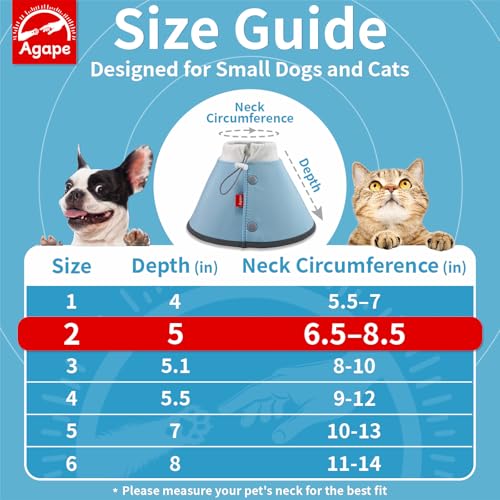 Image of Agape Soft Dog Cone for Small Dogs & Cats, Recovery Collar to Stop Licking | Comfy E-Collar Alternative for Puppies, Adjustable Cloth Cone After Surgery, Protective Neck Cone for Kittens, Washable