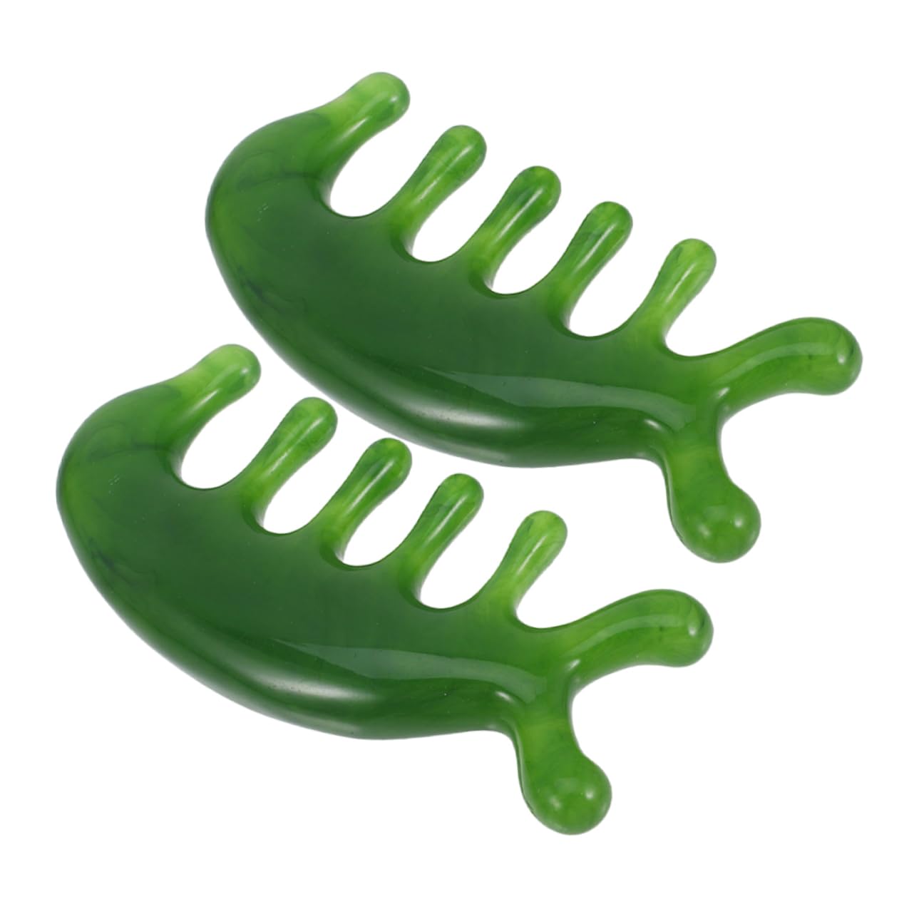 FRCOLOR 8 Piezas Peine de masaje con cáscara de jade peine para ar el cabello cepillo de pelo de masaje e e de de acupuntura e de para el cuero cabelludo