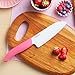 Kyocera’s Revolution Series 5.5” Ceramic Santoku Knife, Chef Knife For Your Cooking Needs, Pink Handle, White Blade