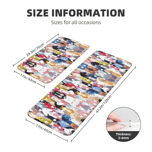 Lot de 2 tapis de cuisine antidérapants imperméables EdWal bureau