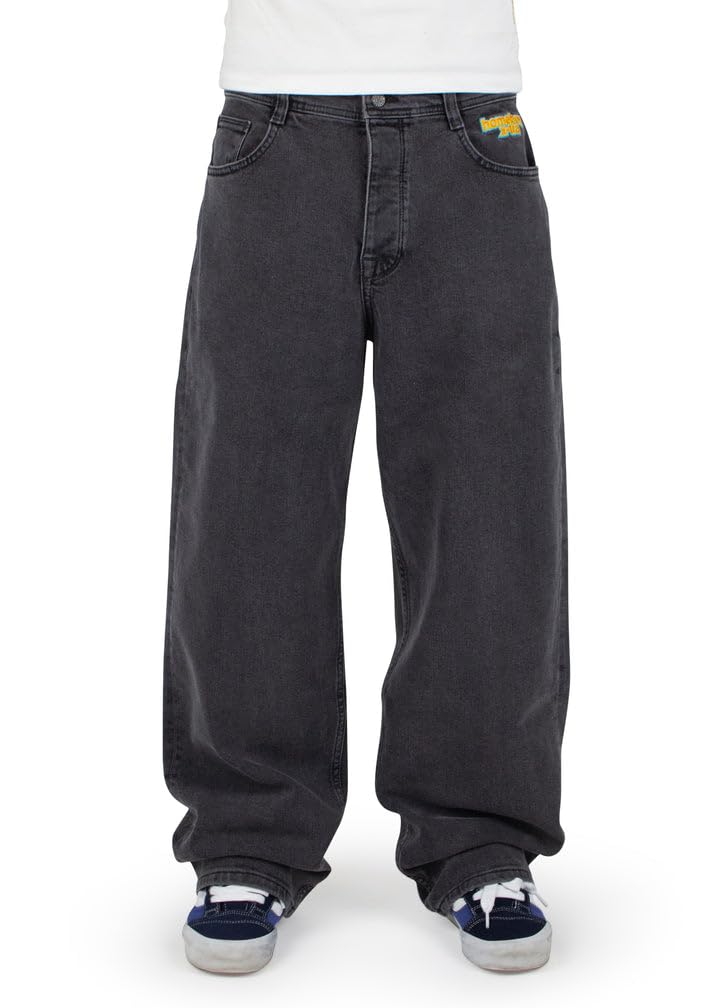 Homeboy Unisex X-Tra Monster Pencil Denim Pants, Washed Grey, 25 L30