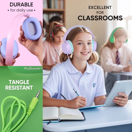 Écouteurs enfants 3.5mm lot de 5 casques audio scolaires pliables et multicolores - 4