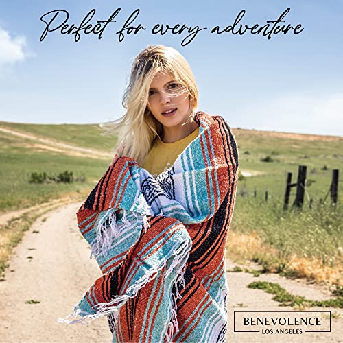 Benevolence Yoga Mexican Blanket (Rust) 45x70" - Image 3