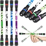 8 Pieces Spinning Pen Set Mental Rotating Pens Camouflage Color Releasing Pressure Finger Spin Pen...