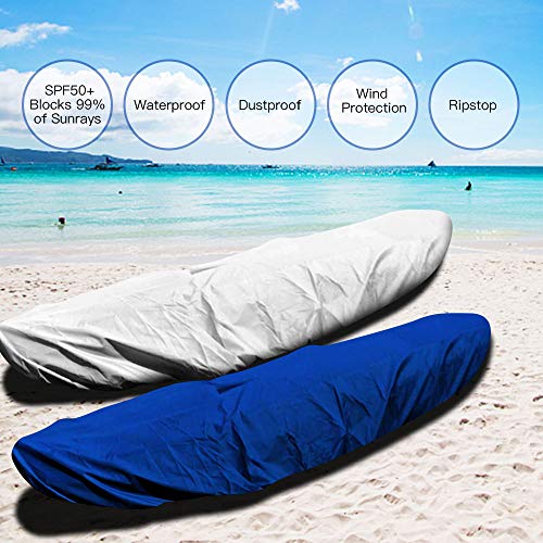 image for GYMTOP 7.8-18ft Waterproof Kayak Canoe Cover-Storage Dust Cover UV Pro