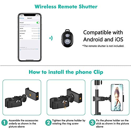 Andoer Anel de Luz de 15,2 cm de Selfie Regulável 3 Cores Rotativas 360 Luzes de Transmissão USB par