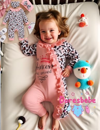 Preemie Newborn Baby Girl Clothes Infant Fall Winter Outfits Letter Floral One-Piece Romper+Jumpsuit3
