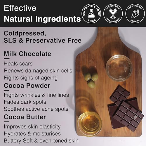 Image of Soulflower Milk Chocolate Soap for Moisturizing Skin, Sunburn, Dark Spots, Blemishes, Handmade, Natural, Cold processed, Cocoa Powder, Cocoa Butter, Vitamin E | 150g