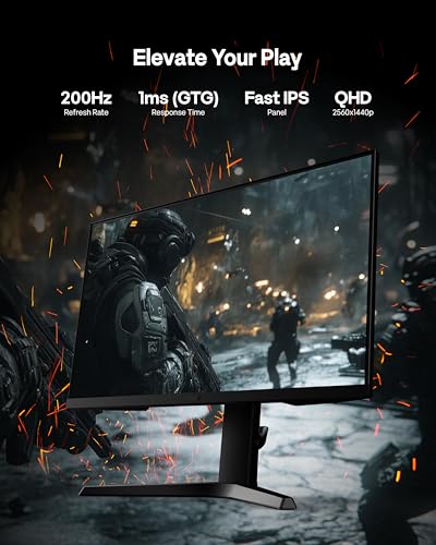 Image of Pixio PX277 Prime Neo V2 27 inch 200Hz Refresh Rate QHD 1440p Resolution Fast IPS Panel 1ms GTG Response Time Gaming Monitor with Adaptive Sync and Fully Adjustable Stand