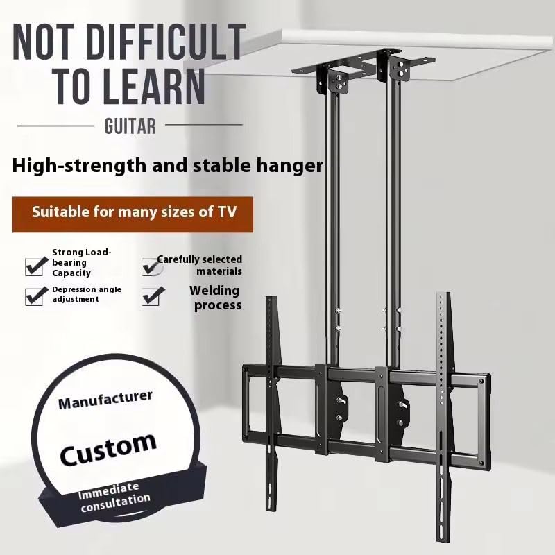 Image of AUDIOVAN Heavy Duty Ceiling Mount for 65 inch- 120 inch Interactive Panels, Dual Pole Wall & Ceiling Stand, Max VESA 1200x600mm,100kg Load Capacity,Height Adjustable, ±45 Tilt (Fixed Ceiling Mount DHC-1260)