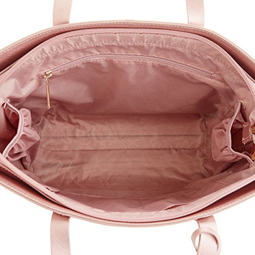 joy mangano metallic leather weekender